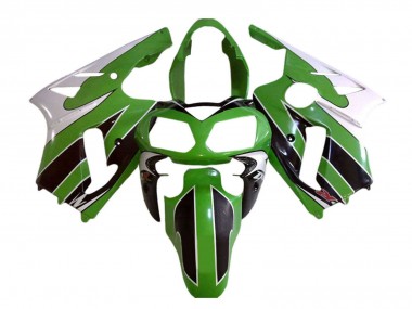 2002-2006 Kawasaki ZX12R Motorcycle Fairings - White Green Black Canada