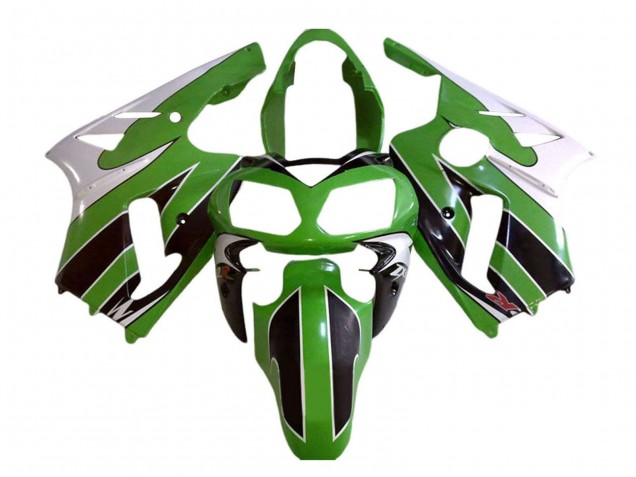 2002-2006 Kawasaki ZX12R Motorcycle Fairings - White Green Black Canada