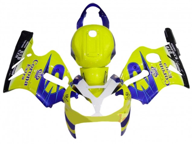 2002-2006 Kawasaki ZX12R Motorcycle Fairings - Yellow White Blue Corona Extra Canada