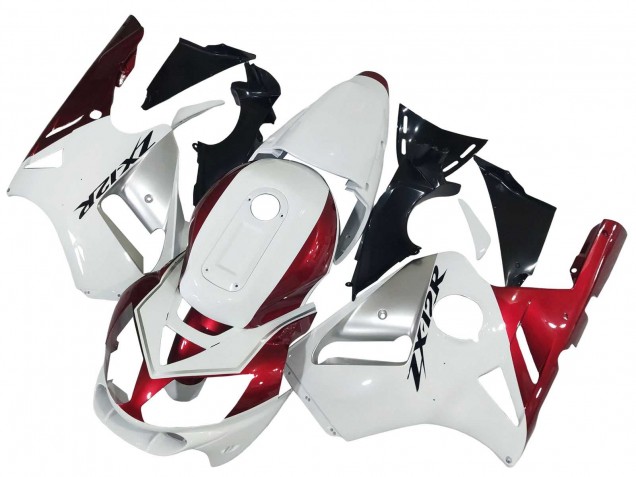 2002-2006 Kawasaki ZX12R Motorcycle Fairings - White Red Black Canada