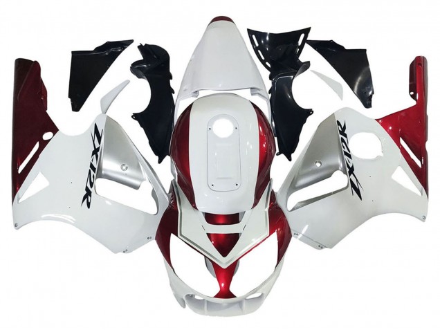 2002-2006 Kawasaki ZX12R Motorcycle Fairings - White Red Black Canada