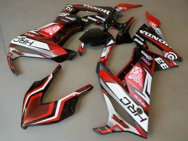 2021-2023 Honda CBR650R Motorcycle Fairings - White Red Glossy Black HRC Canada