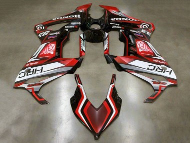2021-2023 Honda CBR650R Motorcycle Fairings - White Red Glossy Black HRC Canada