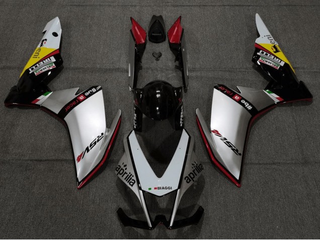 2009-2015 Aprilia RSV4 1000 Bike Fairings - Silver Red Black Yellow Canada
