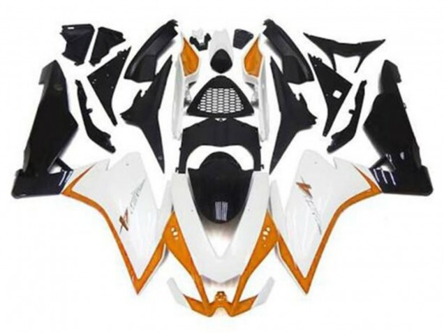 2009-2015 Aprilia RSV4 1000 Motorcycle Fairings - White Orange Black Canada