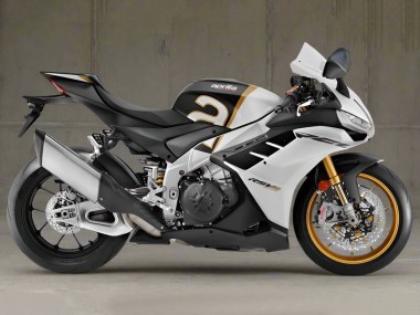 2021-2024 Aprilia RSV4 1100 Motorcycle Fairings - White Black Gold Canada
