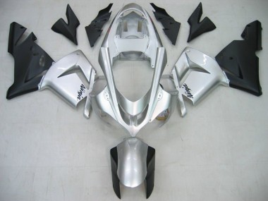 2004-2005 Kawasaki ZX10R Motorcycle Fairings - Glossy Silver Matte Black Canada