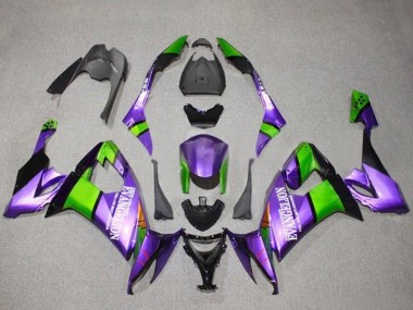 2008-2010 Kawasaki ZX10R Motorcycle Fairings - Purple Green Black Evangelion Canada