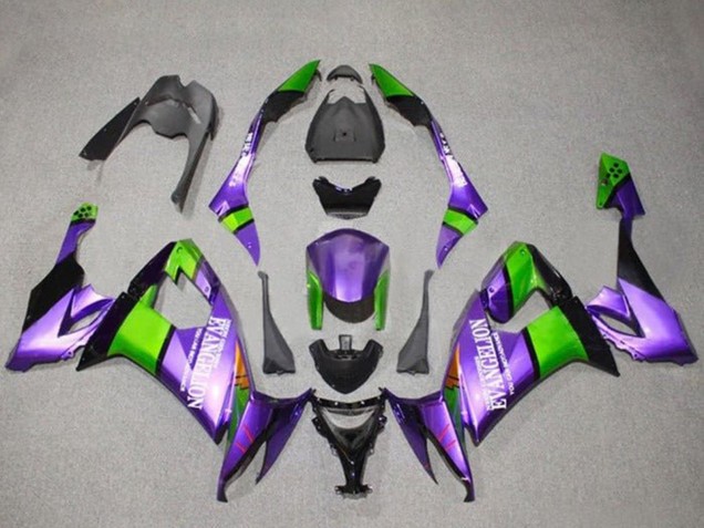 2008-2010 Kawasaki ZX10R Motorcycle Fairings - Purple Green Black Evangelion Canada