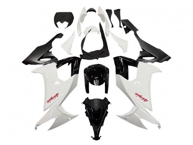 2008-2010 Kawasaki ZX10R Motorcycle Fairings - White Black Red Decal Canada