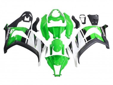 2011-2015 Kawasaki ZX10R Motorcycle Fairings - Green White Black Stripe Canada