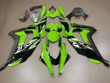 2016-2020 Kawasaki ZX10R Motorcycle Fairings - Green Glossy Black Canada