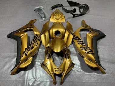 2016-2020 Kawasaki ZX10R Motorcycle Fairings - Gold Black Canada