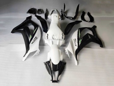 2016-2020 Kawasaki ZX10R Motorcycle Fairings - White Black Green Stripe Canada