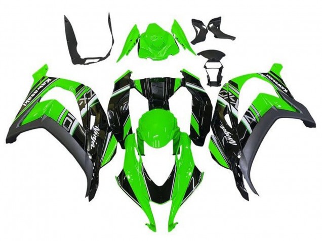 2016-2020 Kawasaki ZX10R Motorcycle Fairings - Green Black Grey Canada