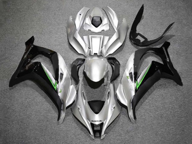 2016-2020 Kawasaki ZX10R Motorcycle Fairings - Silver Green Black Canada