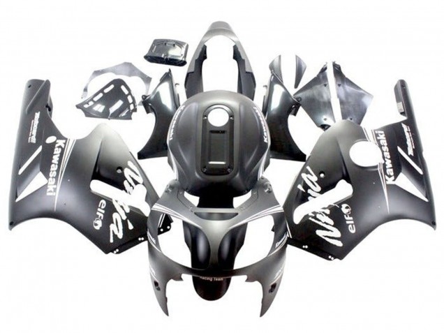 2000-2001 Kawasaki ZX12R Motorcycle Fairings - Matte Black White Canada