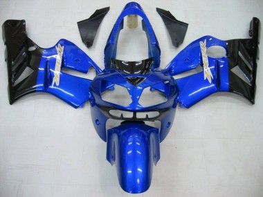 2002-2006 Kawasaki ZX12R Motorcycle Fairings - Blue Glossy Black Canada