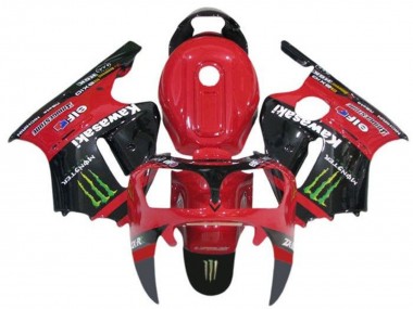 2002-2006 Kawasaki ZX12R Motorcycle Fairings - Red Black Green Elf Monster Canada