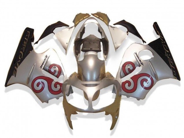 2002-2006 Kawasaki ZX12R Motorcycle Fairings - Silver Red Black Canada