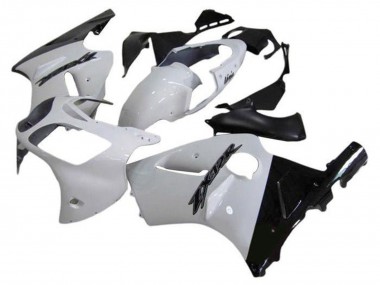 2002-2006 Kawasaki ZX12R Motorcycle Fairings - White Glossy Black Canada