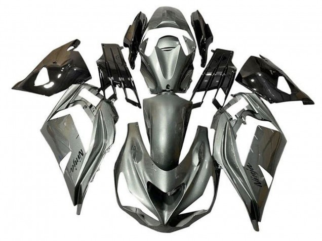 2012-2024 Kawasaki ZX14R ZZR1400 Motorcycle Fairings - Metallic Silver Black Canada