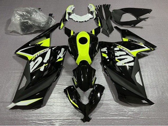 2013-2024 Kawasaki EX300 Motorcycle Fairings - Glossy Black Neon Yellow White Canada