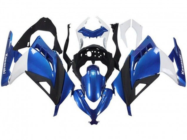 2013-2024 Kawasaki EX300 Motorcycle Fairings - White Blue Black Canada