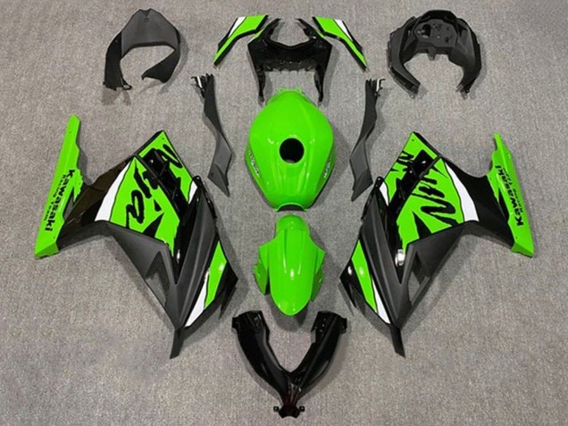 2013-2024 Kawasaki EX300 Motorcycle Fairings - Green White Black Canada