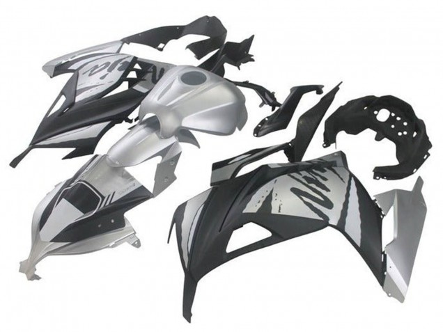 2013-2024 Kawasaki EX300 Motorcycle Fairings - Silver Black Canada