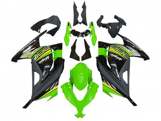 2013-2024 Kawasaki EX300 Motorcycle Fairings - Green Black Silver Yellow Canada