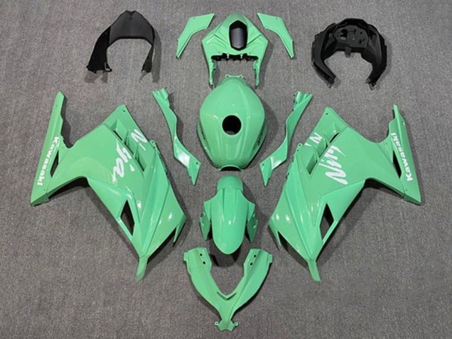 2013-2024 Kawasaki EX300 Motorcycle Fairings - Light Green White Canada