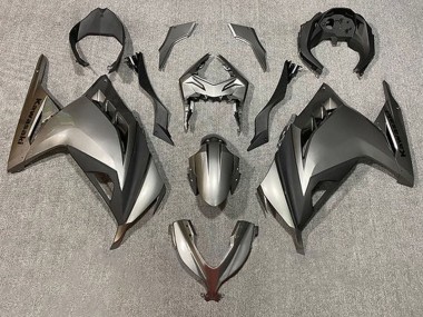 2013-2024 Kawasaki EX300 Motorcycle Fairings - Silver Matte Black Canada