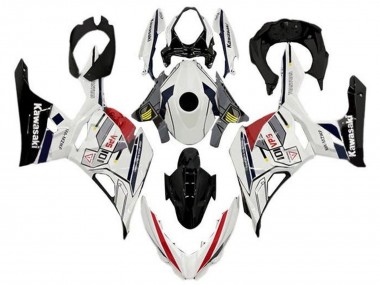 2018-2024 Kawasaki Ninja 400 Motorcycle Fairings - White Grey Yellow Red Black Stripe Canada