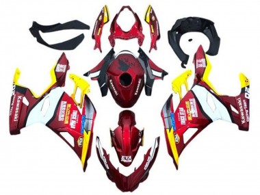 2018-2024 Kawasaki Ninja 400 Motorcycle Fairings - Red Yellow White Blue Eva Racing Canada