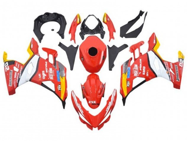 2018-2024 Kawasaki Ninja 400 Motorcycle Fairings - Red White Yellow Black Trick Star Bridgestone Canada