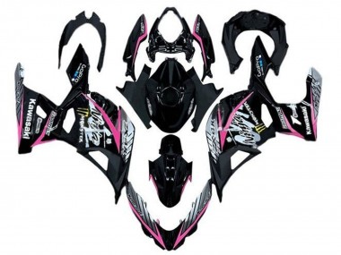 2018-2024 Kawasaki Ninja 400 Motorcycle Fairings - Glossy Black Pink White Canada