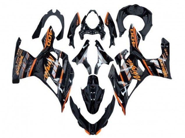 2018-2024 Kawasaki Ninja 400 Motorcycle Fairings - Glossy Black Orange Grey Canada