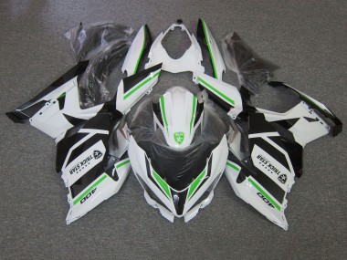 2018-2024 Kawasaki Ninja 400 Motorcycle Fairings - White Green Black Trick Star Canada