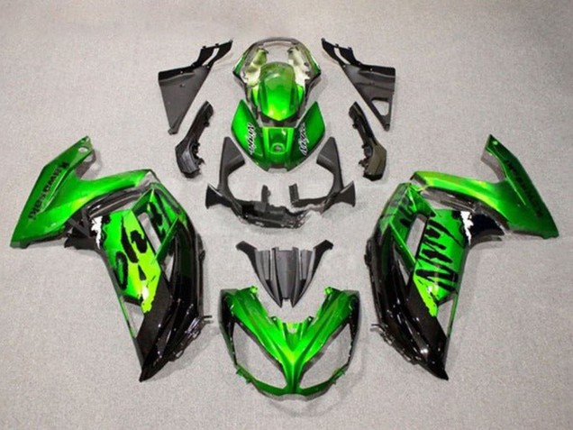2012-2016 Kawasaki Ninja 650 EX650 Motorcycle Fairings - Green Glossy Black Canada