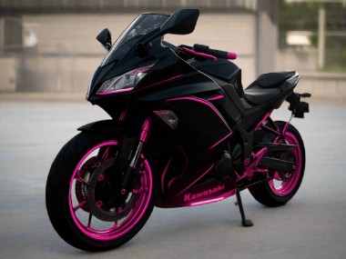 2017-2019 Kawasaki Ninja 650 EX650 Motorcycle Fairings - Glossy Black Pink Stripe Canada