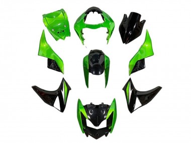 2007-2009 Kawasaki Z1000 Motorcycle Fairings - Green Glossy Black Canada