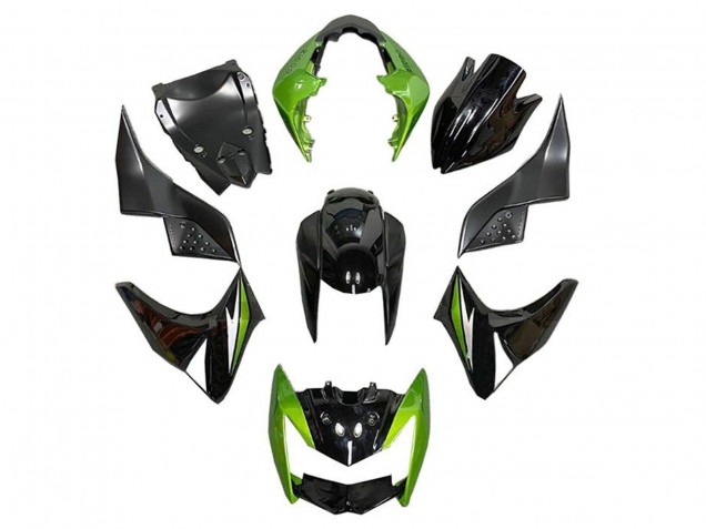 2007-2009 Kawasaki Z1000 Motorcycle Fairings - Green Glossy Black Silver Canada