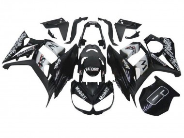 2010-2016 Kawasaki Z1000SX Motorcycle Fairings - Glossy Black White Mobil West Canada
