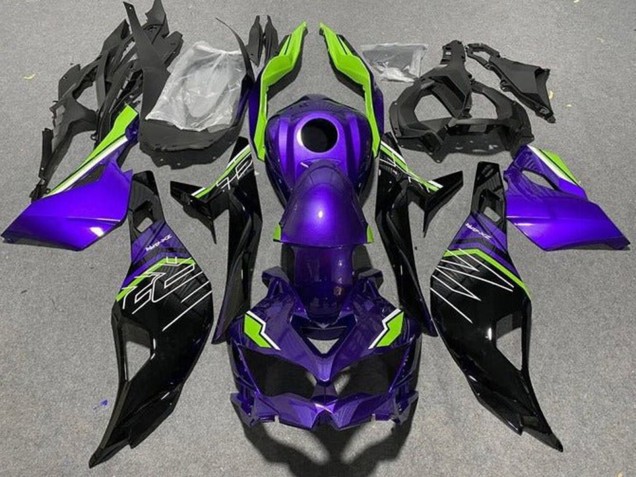 2019-2025 Kawasaki ZX25R ZX-25R Motorcycle Fairings - Purple Green Glossy Black Canada