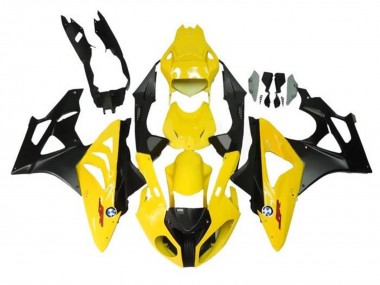 2009-2014 BMW S1000RR Motorcycle Fairings - Yellow Matte Black Canada