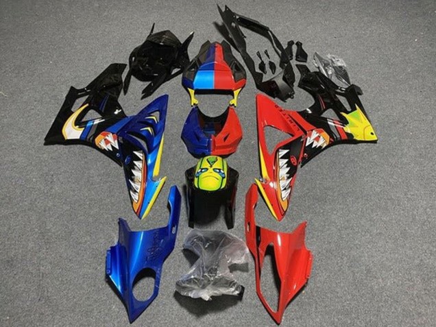 2009-2014 BMW S1000RR Motorcycle Fairings - Blue Red Yellow Black Shark Canada