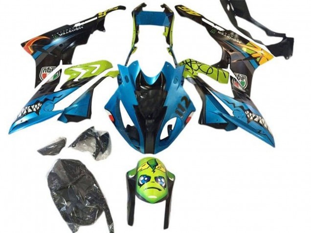 2015-2016 BMW S1000RR Motorcycle Fairings - Yellow Blue Black Shark Canada