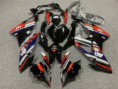 2015-2016 BMW S1000RR Motorcycle Fairings - White Red Blue Glossy Black Stripe Canada