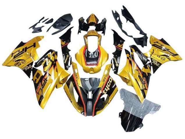2015-2016 BMW S1000RR Motorcycle Fairings - Gold Black Tyco Canada